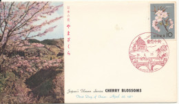 Japan FDC 28-4-1961 Flora Cherry Blossoms With Cachet - FDC
