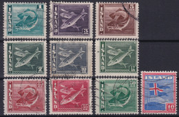 ICELAND 1939-45 - Canceled - Sc# 217-228 - Complete Set! - Used Stamps