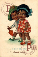 A SHY BEAUTY! BEAUTE TIMIDE.. ILLUSTRE. ILUSTRADA - Afro Americana Coleccionblack - America