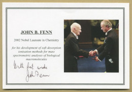 John B. Fenn (1917-2010) - American Chemist - Signed Photo - 2000s - Nobel Prize - Inventores Y Científicos