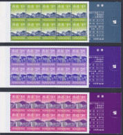 CHINA-HONG KONG 1997, 3 Stampbooklets "Skyline", Skript Fluorescent, Complete, Unused - Cuadernillos