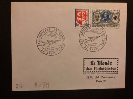 LETTRE TP CORSE 0,25 + AUCH 0,05 OBL.2 MAI 1971 54 NANCY BASE AERIENNE NANCY OCHEY PORTES OUVERTES - Military Airmail