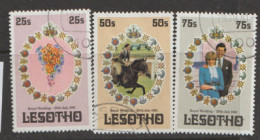 Lesotho  1981  SG  451-3  Royal Wedding    Fine Used - Lesotho (1966-...)