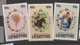 Lesotho  1981  SG  451-3  Royal Wedding  Unmounted Mint - Lesotho (1966-...)