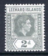 Leeward Islands 1938-51 KGVI Definitives - 2d Olive-grey HM (SG 103) - Leeward  Islands