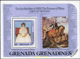 212213 MNH GRANADA GRANADINAS 1982 21 ANIVERSARIO DEL NACIMIENTO DE LA PRINCESA DIANA DE GALES - Grenada (1974-...)