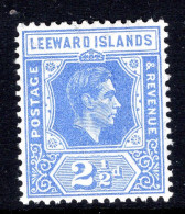 Leeward Islands 1938-51 KGVI Definitives - 2½d Light Bright Blue HM (SG 105a) - Leeward  Islands