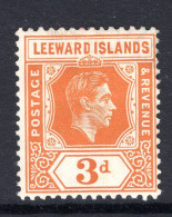 Leeward Islands 1938-51 KGVI Definitives - 3d Orange HM (SG 107) - Leeward  Islands