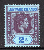 Leeward Islands 1938-51 KGVI Definitives - 2/- Deep Purple & Blue On Blue HM (SG 111ab) - Leeward  Islands