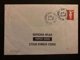 LETTRE TP M DE BRIAT TVP ROUGE OBL.6-10 1993 84 ORANGE AIR VAUCLUSE - Military Airmail