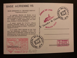 CP BASE AERIENNE 115 OBL.17-9 1992 84 ORANGE AIR VAUCLUSE + MIRAGE 2000 - Military Airmail