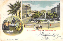 Alexandria - Place Des Consuls Cote Est Gel.1900 - Alexandria