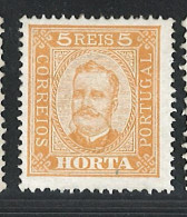 Portugal Horta Açores 1892-93 "D Carlos I" Condition MH OG #1 - Horta