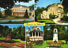 AUSTRIA, LOWER AUSTRIA, BADEN BEI WIEN, PARK, FLOWERS, STATUE, MONUMENT - Baden Bei Wien