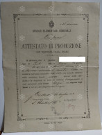 Sardegna Scuole Elementari Comunali Di Oristano. Attestato Di Promozione 1912 - Diplômes & Bulletins Scolaires