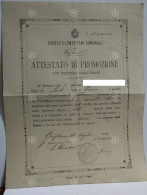 Sardegna Scuole Elementari Comunali Di Oristano. Attestato Di Promozione 1912 - Diplômes & Bulletins Scolaires