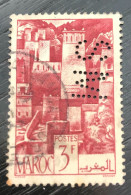 Timbre Oblitéré Perforé Maroc 1947 - Usati