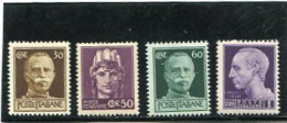 ITALIA - 1944  DEFINITIVE  WMK  SET  MINT NH - Neufs