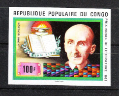 Congo   -   1978. H. Bergon:  Nobel Per La Letteratura ( 1927 ). Imperforated, MNH Rare - Prix Nobel
