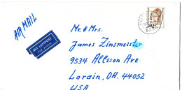 L70104 - Bund - 1991 - 240Pfg Anneke EF A LpBf HELMSTEDT -> Lorain, OH (USA) - Briefe U. Dokumente