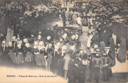 CPA 56 GOURIN / PLACE DU MARTROY / FETE DE SAINT HERVE / Cliché Pas Courant - Autres & Non Classés