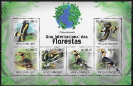 MOZAMBIQUE - OISEAUX - CALAOS - N° 3580 A 3585 ET BF 356 - NEUF** MNH - Cuco, Cuclillos