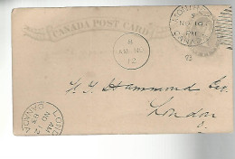 52867 ) Canada Postal Stationery Montreal 1883 Postmark Duplex  - 1860-1899 Reign Of Victoria