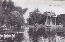 CPA -  VIEW FROM THE LAKE, VILLA UMBERTO, SWANS, STATUES, ROME - ITALY - Panoramische Zichten, Meerdere Zichten