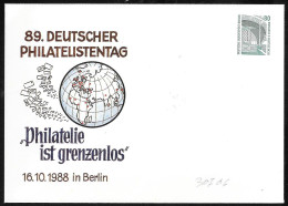 Germania/Germany/Allemagne: Intero, Stationery, Entier, Mappamondo, World Map, Globe - Geography