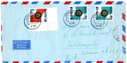 L70111 - Bund - 1967 - 30Pfg CEPT '67 MiF A LpBf KREFELD -> Indianapolis, IN (USA) - Lettres & Documents
