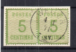 !!! ALSACE LORRAINE, PAIRE DU N°4 CACHET WEILER SUR FRAGMENT - Usados