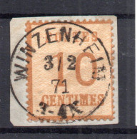 !!! ALSACE LORRAINE, N°5 CACHET DE WINZENHEIM SUR FRAGMENT - Oblitérés