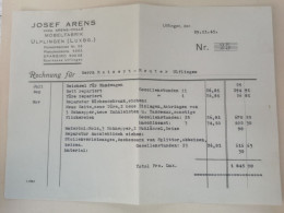 Luxembourg Facture, Josef Arens, Ulflingen 1945 - Luxemburg