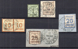 !!! SUPERBE LOT D'OBLITERATIONS DE MULHOUSE SUR TIMBRES D'ALSACE LORRAINE - Usados