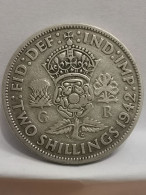 2 SHILLINGS  ARGENT 1942 GEORGE VI ROYAUME UNI / UNITED KINGDOM SILVER - J. 1 Florin / 2 Shillings