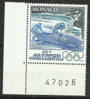 Monaco N°  1811  J.O Albertville Bobsleigh    Neuf  * *   B/TB  Voir Scans   Soldé  ! ! ! - Winter 1992: Albertville