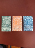 A37 - MARCOFILIA - Tre Marche Da Bollo "IMPOSTA SULL'ENTRATA INDUSTRIA E COMMERCIO" 1946 Da L. 150-500-1000 - Revenue Stamps