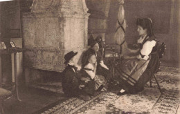 FOLKLORE - Costumes - En Alsace Reconquise - La Petite Famille écoute Avec Admiration - Carte Postale Ancienne - Vestuarios