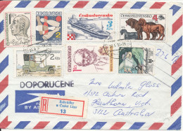 Czechoslovakia Air Mail Cover Sent To Australia Zahradky Ceske Lipy 20-6-1991 With Topic Stamps (folded Cover) - Corréo Aéreo