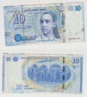 TUNISIE -10 DINARS  - 2013-3-20 - N° D-10  0783187 - Tunisie