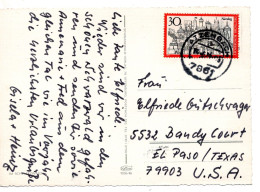 70123 - Bund - 1971 - 30Pfg Nuernberg EF A AnsKte ATZENBACH -> El Paso, TX (USA) - Covers & Documents