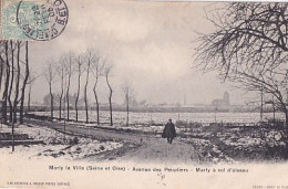 MARY LA VILLE            AVENUE DES PEUPLIERS      SOUS LA NEIGE - Marly La Ville