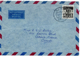 70130 - Bund - 1972 - 90Pfg Gr.Bauten EF A LpBf ZETEL -> Oshawa, ON (Canada) - Covers & Documents