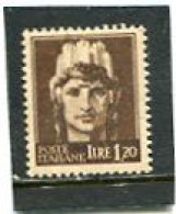 ITALIA - 1945  1.20 L  DEFINITIVE   WMK  MINT NH - Ungebraucht