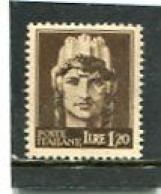 ITALIA - 1945  1.20 L  DEFINITIVE   WMK  MINT - Mint/hinged