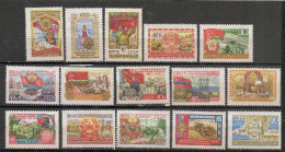 RUSSIE - Anniversaire De La Revolution D'Octobre - 1957 Yvert # 1973/87 Complete Set - UNUSED (no Gum) - Neufs