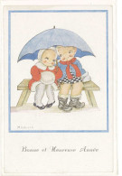 COOPER M.B. Bonne Et Heureuse Année - Couple D' Enfants Sous Un Parapluie (23) - Bonnotte