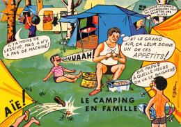# Humour # Camping #  Illustrateur R. ALLOUIN « TLe Camping En Famille» Cpsm GF - Humor