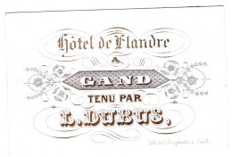 Belgique "Carte Porcelaine" Porseleinkaart, Hotel De Flandre,L. Dubus , Gand, Gent, Dim:93x60mm - Cartes Porcelaine