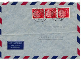 70132 - Bund - 1958 - 3@20Pfg Heuss I A LpBf HAMBURG -> Weslaco, TX (USA) - Storia Postale